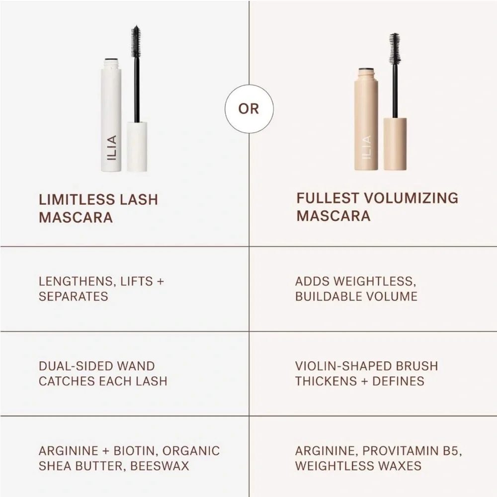 4/$30 Bundle💫ILIA Limitless Lengthening Black Mascara Mini Size .1oz NWOB